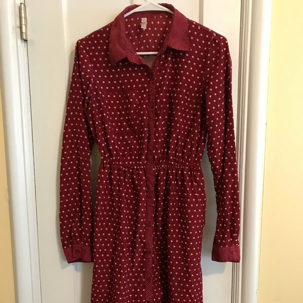 Button-Down Red Xhilaration Dress